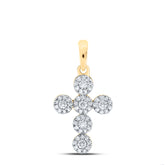 1/4CTW-DIA NK CROSS PENDANT